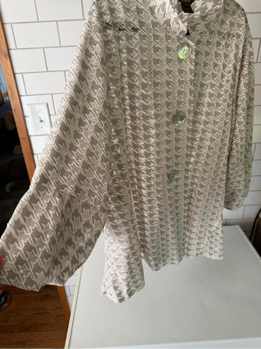 Neutral Multiples Button-Front Jacket - Picture 5 of 6